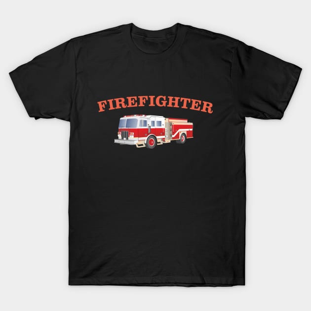 Firefighter Fire Truck T-Shirt by NorseTech